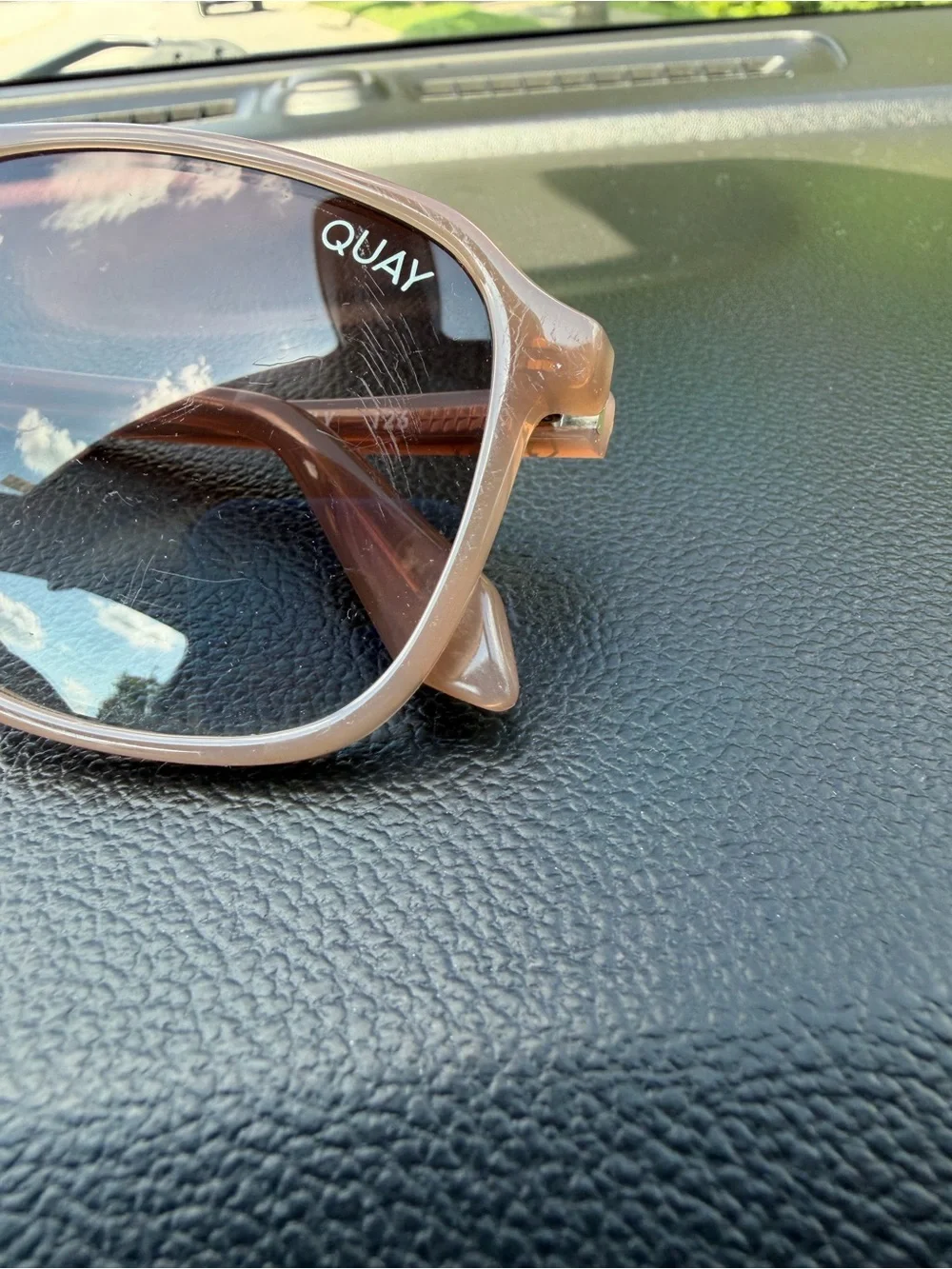 Quay Oversized Translucent Sunglasses with Gradient Lenses